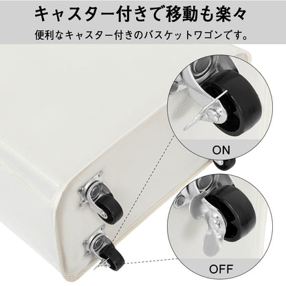 ランドリーボックス ランドリーバスケット折り畳み式 洗濯かご コットン  洗濯かご キャスター付き 洗濯物入れ スリム 折りたたみ 大容量 北欧 ランドリーワゴン 省スペース 収納スペース節約 コットン おしゃれ 北欧 スリムタイプ 洗面所 収納ボックス 防水