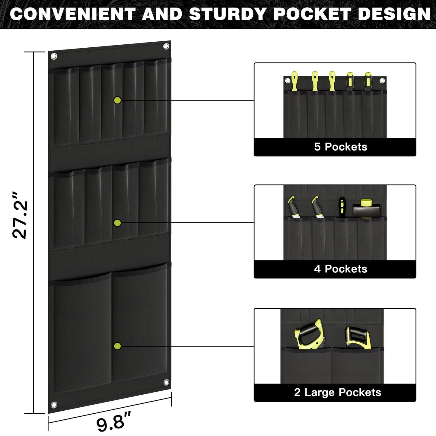 NEW!Large Power Tool Organizer Cart with 8 Outlets Charging Station,8 Drill Holders,Standing Heavy Duty and Stability Storage Rack Utility Tool Shelf