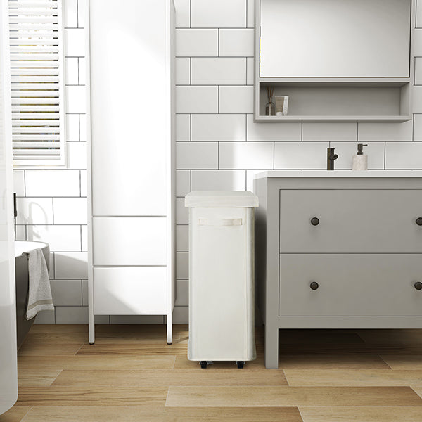 ランドリーボックス ランドリーバスケット折り畳み式 洗濯かご コットン  洗濯かご キャスター付き 洗濯物入れ スリム 折りたたみ 大容量 北欧 ランドリーワゴン 省スペース 収納スペース節約 コットン おしゃれ 北欧 スリムタイプ 洗面所 収納ボックス 防水