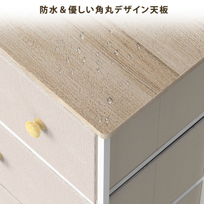 ハンガーラック 引き出し付き ワードローブ 洋服ラック 衣装棚 収納ラック コートハンガー 大容量収納付き 棚付き 洋服収納 パイプハンガー 洋服掛け 衣類収納 クローゼット 200kg耐荷重 木目調天板 3mmMDF中間層 1.5cm天板 1.5cm天板耐荷重25kg 9kg引き出し