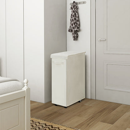 ランドリーボックス ランドリーバスケット折り畳み式 洗濯かご コットン  洗濯かご キャスター付き 洗濯物入れ スリム 折りたたみ 大容量 北欧 ランドリーワゴン 省スペース 収納スペース節約 コットン おしゃれ 北欧 スリムタイプ 洗面所 収納ボックス 防水